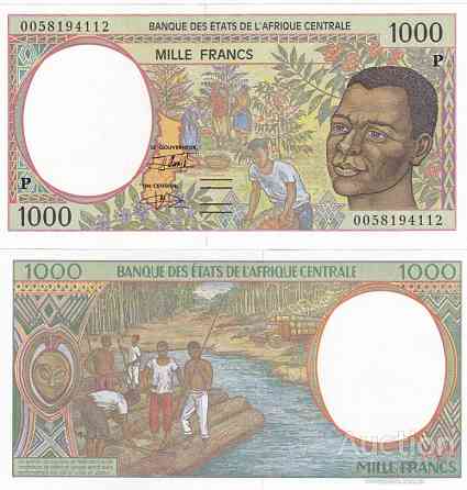 Central Africa CHAD Центр Африка ЧАД - 1000 Francs 2000 UNC letter P Полтава