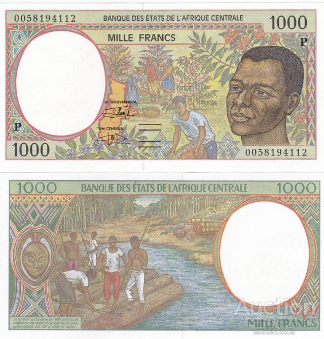 Central Africa CHAD Центр Африка ЧАД - 1000 Francs 2000 UNC letter P Полтава - фото 1