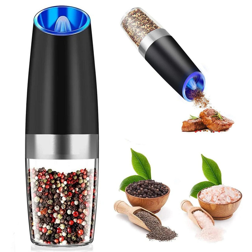 Електрична млинниця для перцю та солі з LED-підсвіткою 120 мл Київ - фото 6