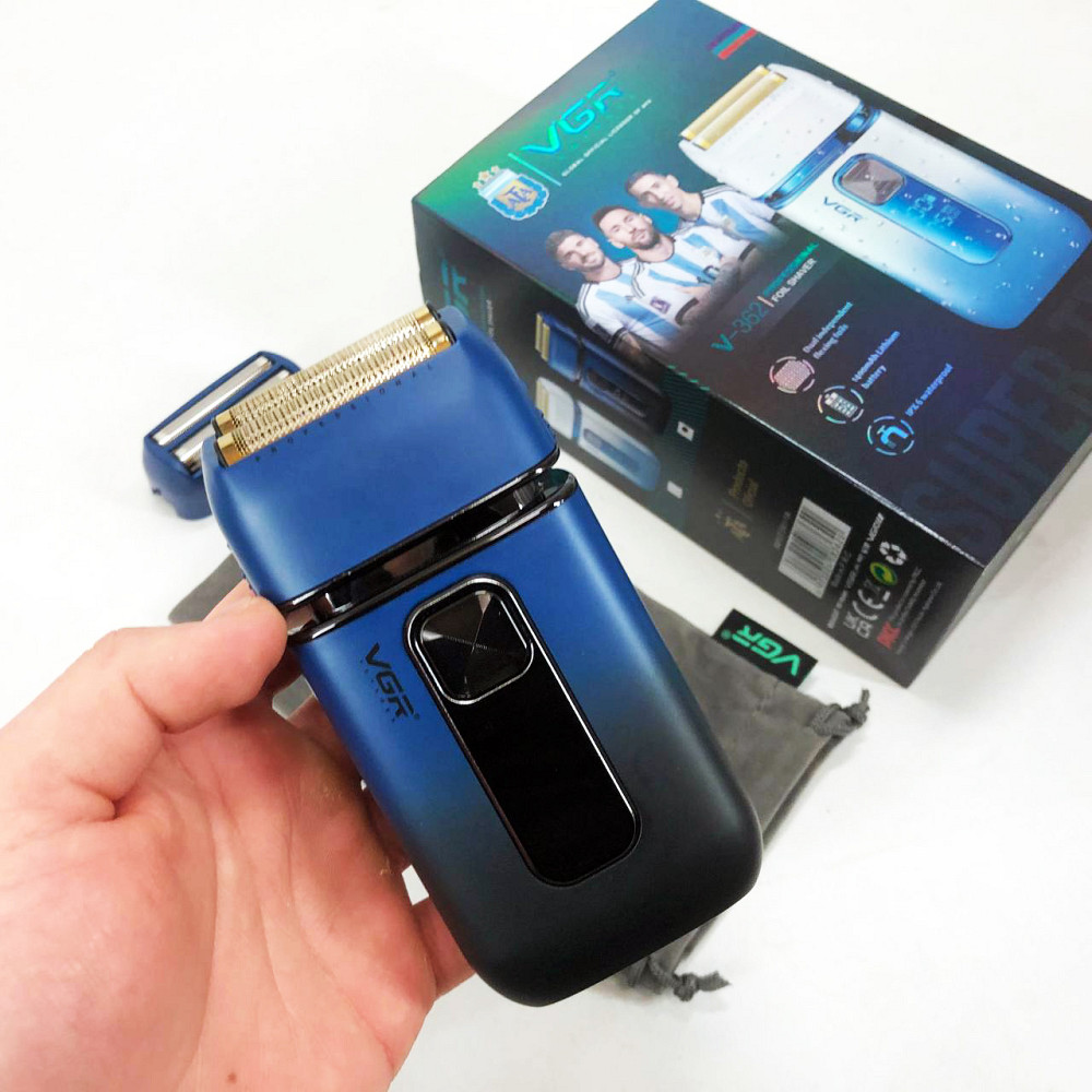 Мужская бритва на батарейках VGR, Мужская водонепроницаемая аккумуляторная бритва BP-32 Львов - изображение 19