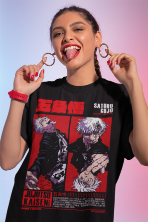 Футболка для мальчика аниме Магическая битва оверсайз (рост от 165 до 180 ) Черний AnimeJ0077m Днепр