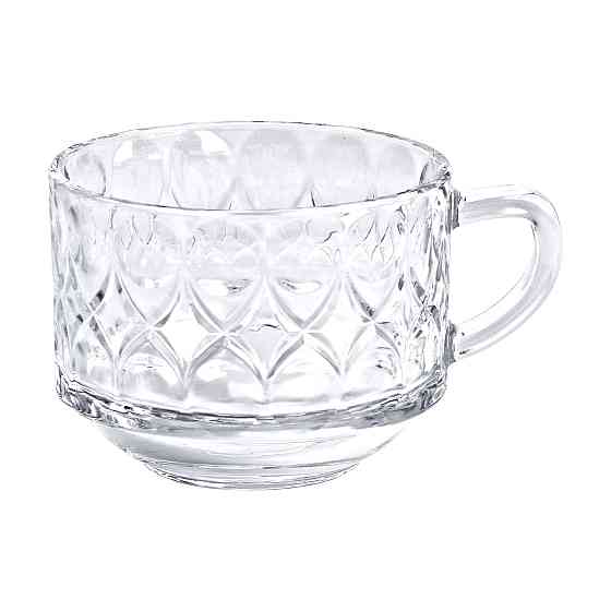 Yiwu Набір прозорих чашок 6 шт 270 мл скляних для чаю, для кави HP-YH-11 Київ