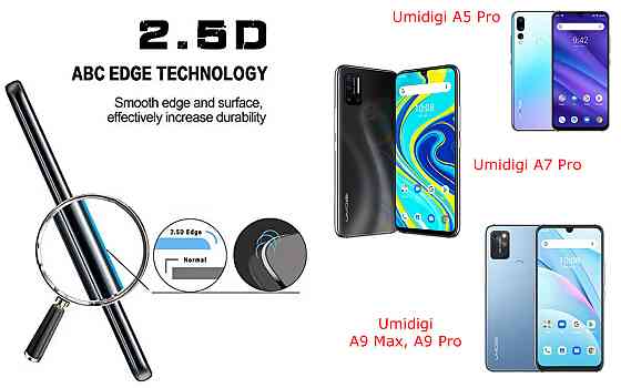 Захисне скло ArmorGlass для Umidigi A5 Pro, A7 Pro, A9 Max, A9 Pro – стійке до подряпин та ударів Київ