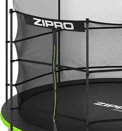 Батут Zipro Jump Pro с внутренней сеткой 12 футов 374 см черно-зеленый Киев