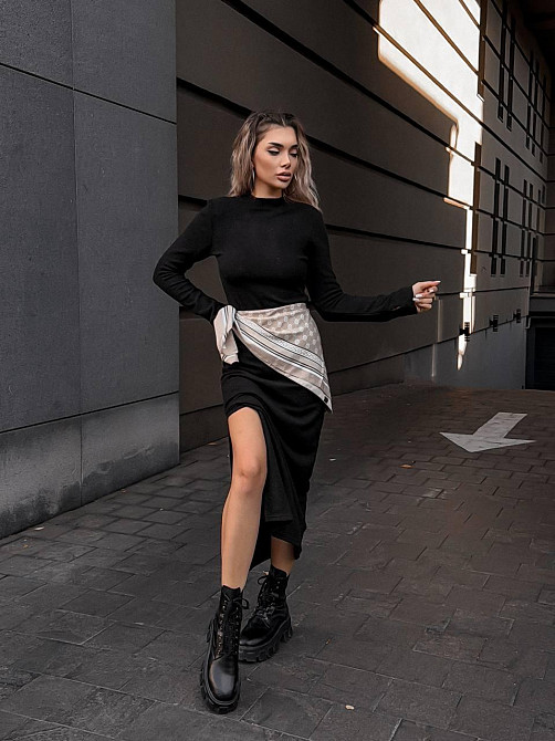 Жіноча стильна тепла сукня ангора рубчик Одеса - фото 3