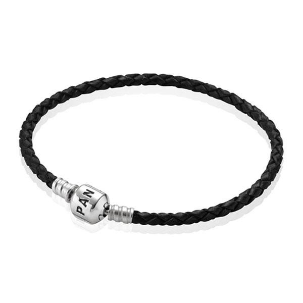 Шкіряний браслет для намистин Пандора  зі срібною застібкою  590705CBK-S MasterSem Київ - фото 1