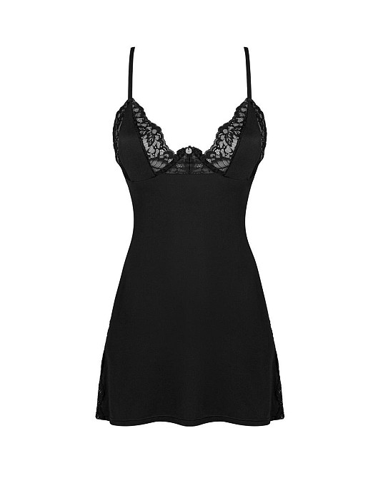 Сорочка Obsessive Bellastia chemise & thong XL/2XL Sex Aura Киев - изображение 3