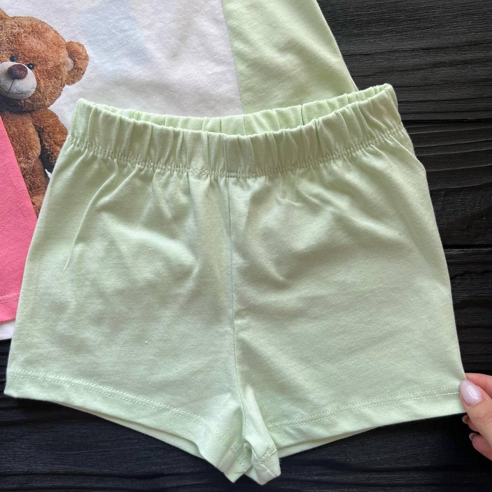 Дитячий Літній Костюм для Дівчинки Футболка з Ведмедиком LOVE та Шорти LC Waikiki 18-24 міс (86-92см) пакунок Киев - изображение 4