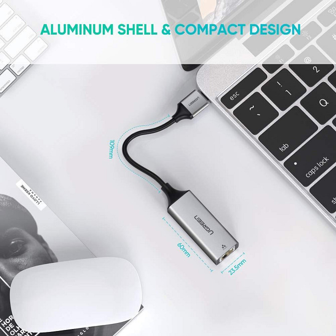 Зовнішня мережева карта / Мережевий адаптер USB 3.0 Gigabit Ethernet LAN RJ45 Ugreen 50922 (10/100/1000Mbps) Николаев - изображение 7