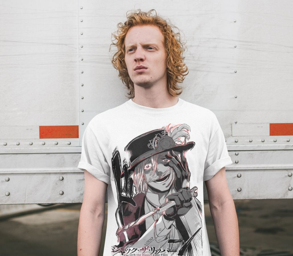Футболка для хлопчика з аніме принтом Джакк Ріппер Рекорд Рагнарок оверсайз (зріст від 165 до 180) Чорний AnimeJ0875m Дніпро - фото 4