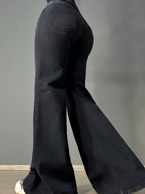 Джинсы женские Its Basic 3992-2 flare супер клеш широкие черные, черный, 40, 40, 79 см, 107 см Киев - изображение 12