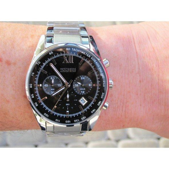 Чоловічий наручний годинник Skmei Tandem 9096 Сріблястий Вінниця - фото 7