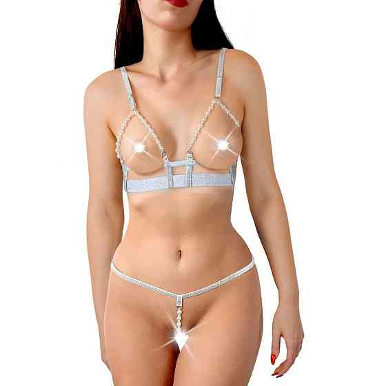 Набір сексуальної білизни Art of Sex - Sweet Angel, розмір L-2XL, колір білий Sex Aura Київ