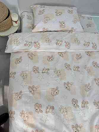 Ecotton Дитячий комплект постільної білизни Ecotton 110х140 см персиковий Хмаринкові Ведмедики Київ