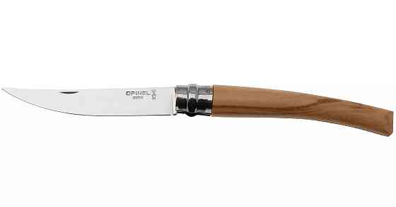 Кухонний ніж філейний складаний Opinel No.10 «Slim Olive» (002562) Нержавіюча сталь Нововолинськ