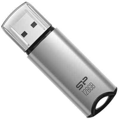 USB флеш накопичувач Silicon Power USB 128G SILICON POWER usb3.2 Marvel M02 Aluminum Silver (SP128GBUF3M02V1S) Вінниця