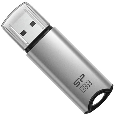 USB флеш накопичувач Silicon Power USB 128G SILICON POWER usb3.2 Marvel M02 Aluminum Silver (SP128GBUF3M02V1S) Вінниця - фото 1