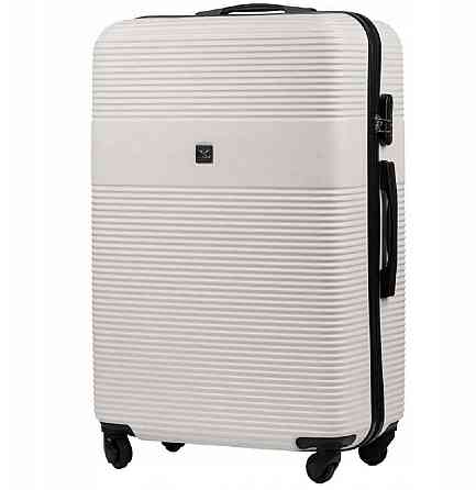 Валіза пластикова WINGS 5398 велика 75 см коричнева Київ