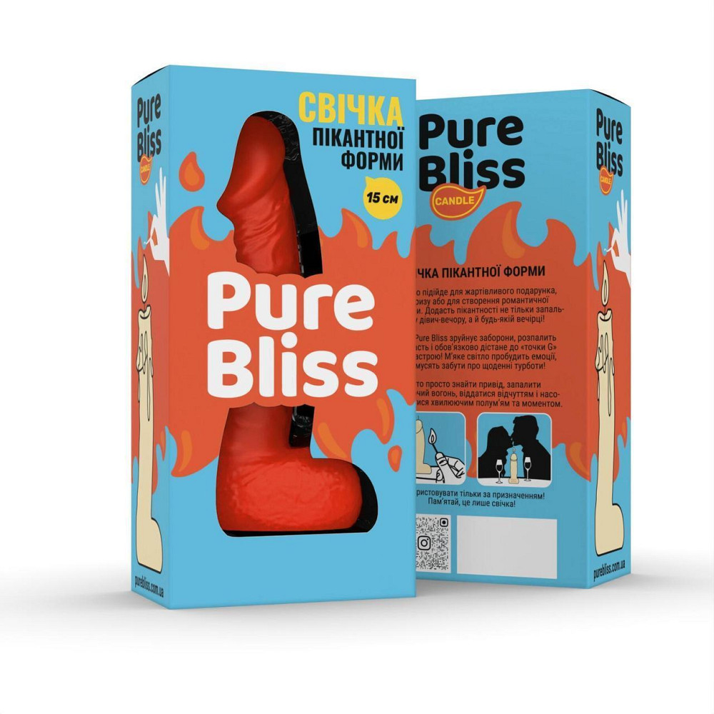 Свеча в виде члена Pure Bliss MINI Orange 15 см Sex Aura Киев - изображение 7