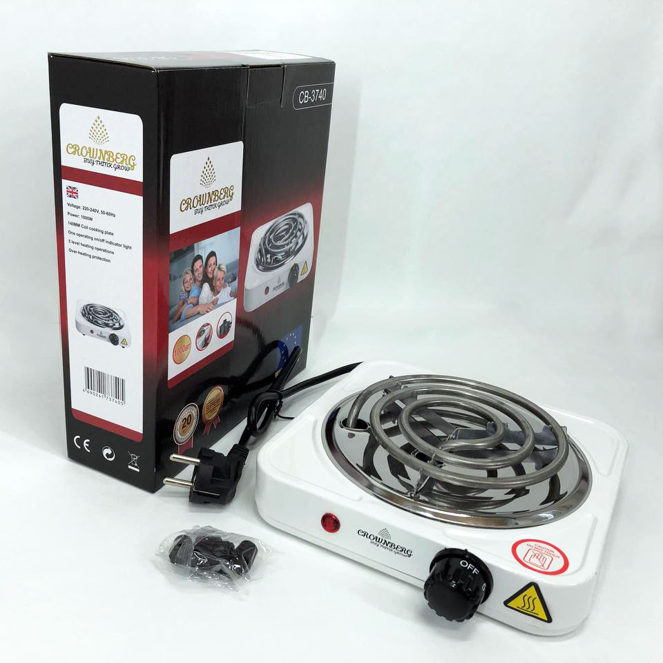 Электроплита настольная от сети Crownberg CB-3740, Плита электрическая настольная компактная XK-31 Львов - изображение 7
