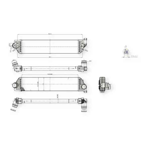 Радиатор Renault Master 2.3dCi 10- RWD интеркулера Мукачево