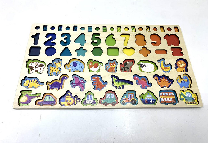 Дерев'яна іграшка Tree Toys Багатофункціональна дошка магнітна рибалка цифри фігурки (MD 1948) Чернігів - фото 4