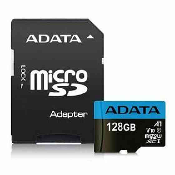 microSDXC (UHS-1) A-DATA Premier 128Gb Class 10 А1 (R-100Mb/s)  (adapter SD) Київ