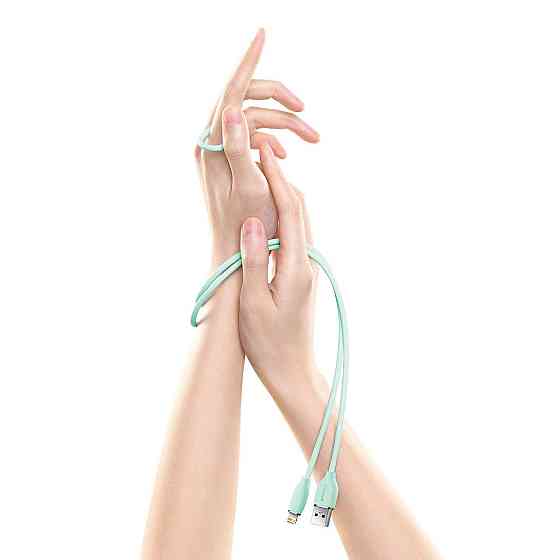 Кабель Lightning гибкий 1.2м зеленый Baseus Jelly Liquid Silica Gel CAGD000006 Киев