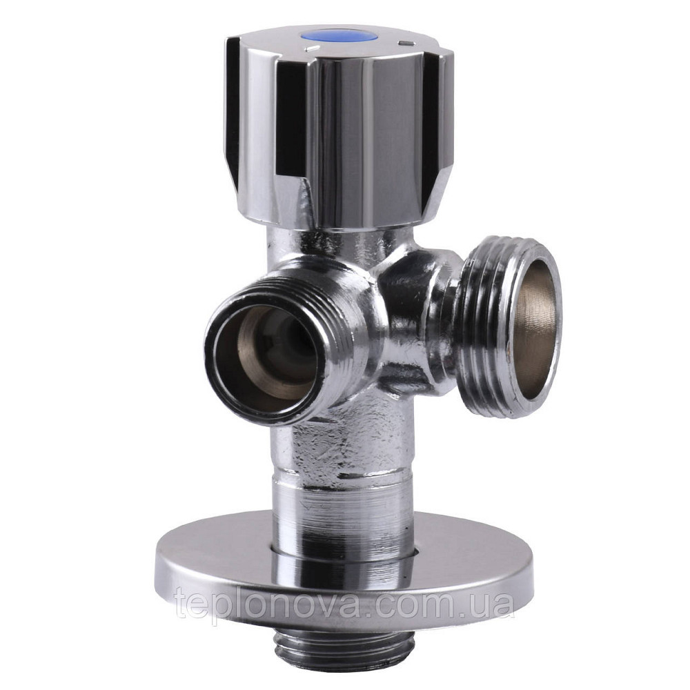 Кран шаровой угловой двойной SELBA 1/2″х 1/2″х3/4″ DOUBLE (SL1599) Черновцы - изображение 5