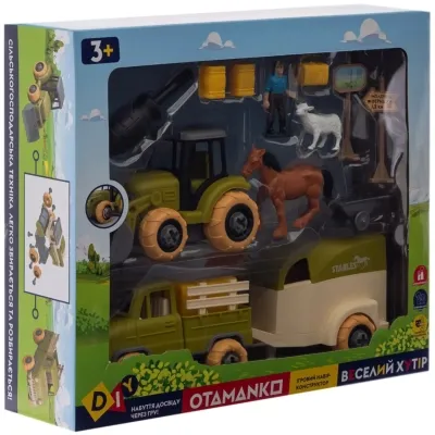 Игровой набор Otamanko Веселый хутор (трактор, грузовик, прицеп, фермер, лошадь, овца) (8827) Винница - изображение 8
