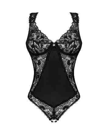 Мереживне боді Obsessive Donna Dream crotchless teddy M/L Black, відкритий доступ Sex Aura Київ