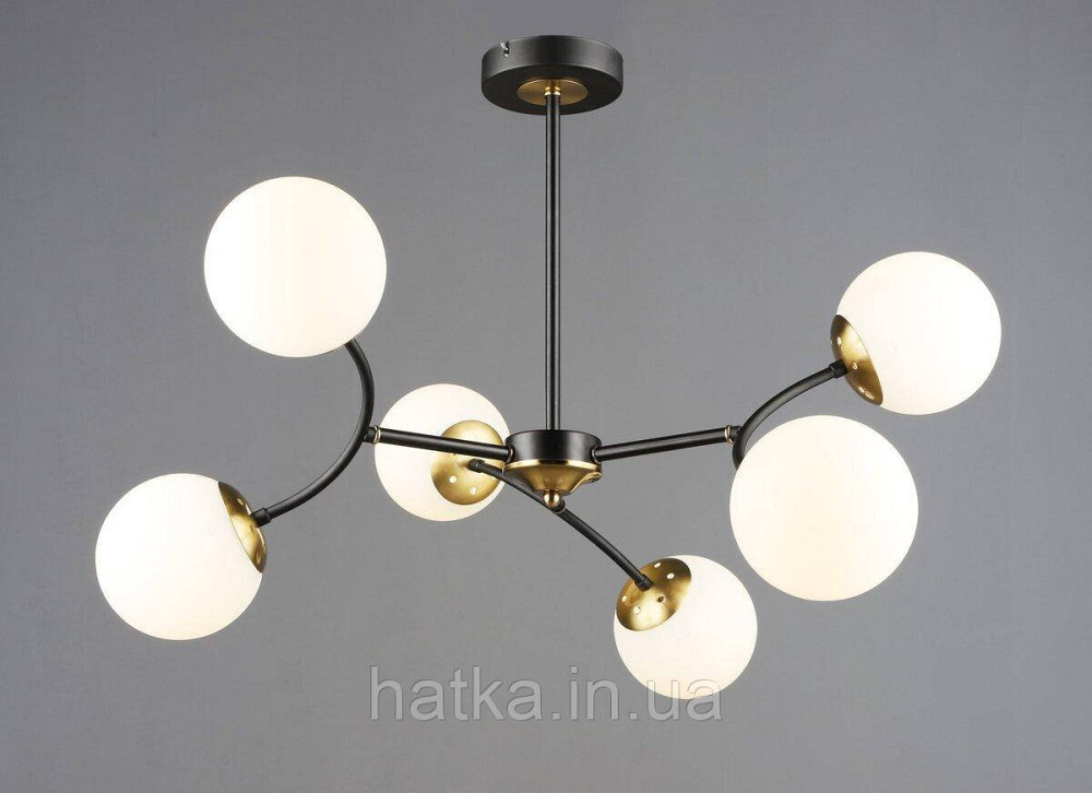 Люстра молекула B N6612/6 Черный+Медь Киев - изображение 1