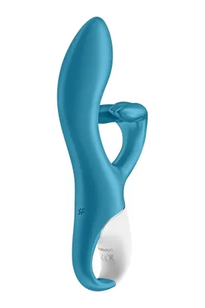 Вібратор кролик Satisfyer Embrace Me з потрійним відростком для стимуляції клітора, блакитний Sex Aura Київ