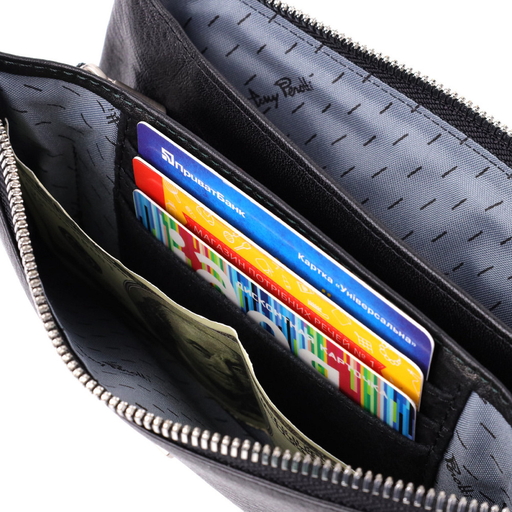 Оригинальный женский кошелек из натуральной кожи Tony Perotti 20903_1 (2651 nero) Черный Киев - изображение 8