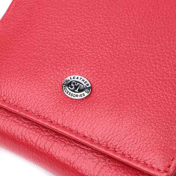 Удобный кошелек для женщин из натуральной кожи ST Leather 22710 Красный Киев