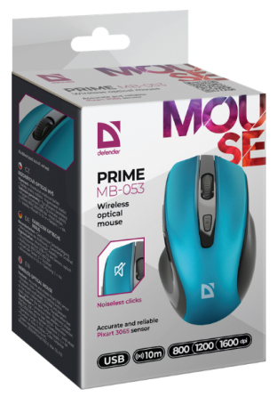 Миша Defender Prime MB-053 Wireless TURQUOISE (52054) (6918401) Київ
