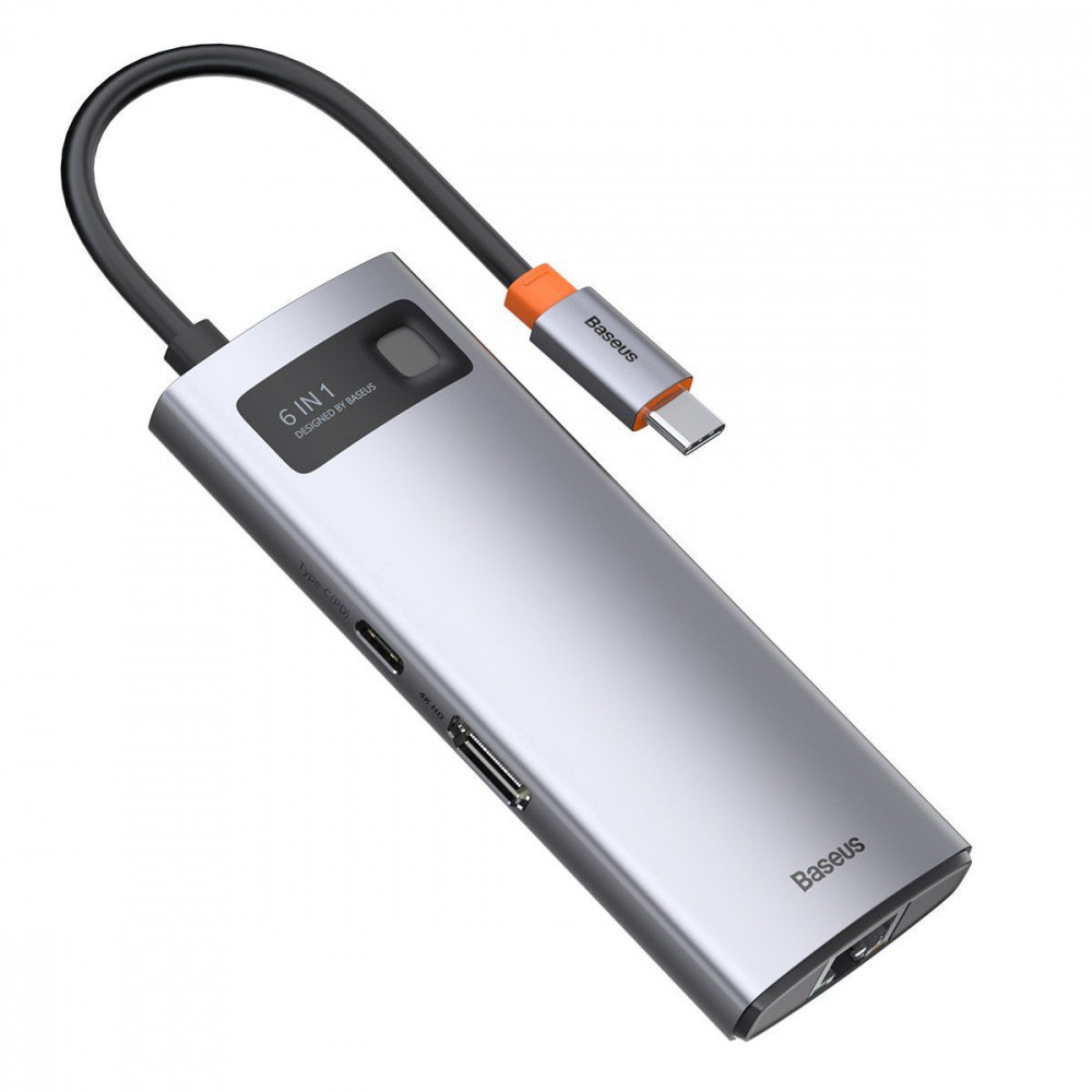 USB-Хаб Baseus Metal Gleam Series 6-in-1 Type-C серый Львов - изображение 6
