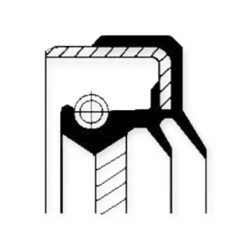 Сальник Мерседес Бенц Спрінтер 06- (48x82x12.5, 19.5) хвостовика Мукачево - фото 1