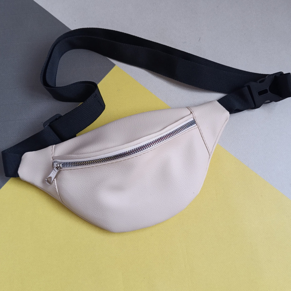 Сумка жіноча бананка кремова поясна сумка Київ - фото 4