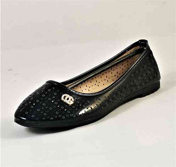 Жіночі Балетки Чорні Лакові з Перфорацією Мокасини Туфлі Літні (розміри: 36,37,38,39) — 870 Дніпро