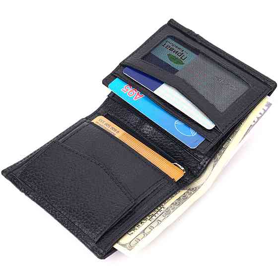 Престижное портмоне для мужчин из натуральной кожи KARYA 21323 Черный Киев