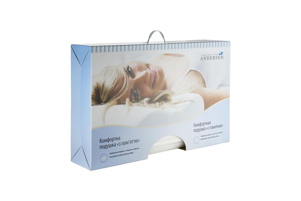 Ортопедическая подушка с памятью ANDERSEN Комфортная XL ТМ ANDERSEN 40х60х 13/10 см. Харьков - изображение 7
