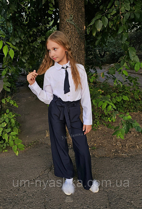 Красивая школьная блузка с длинным рукавом 128-164 Кривой Рог - изображение 4