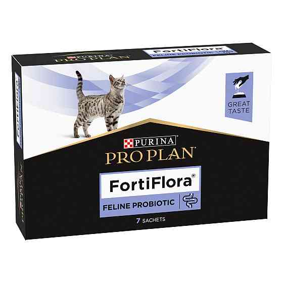 Пробиотик PRO PLAN FortiFlora для взрослых кошек и котят для поддержания нормальной миклофлоры желудочно-кишечного тракта, 7х1 г Киев
