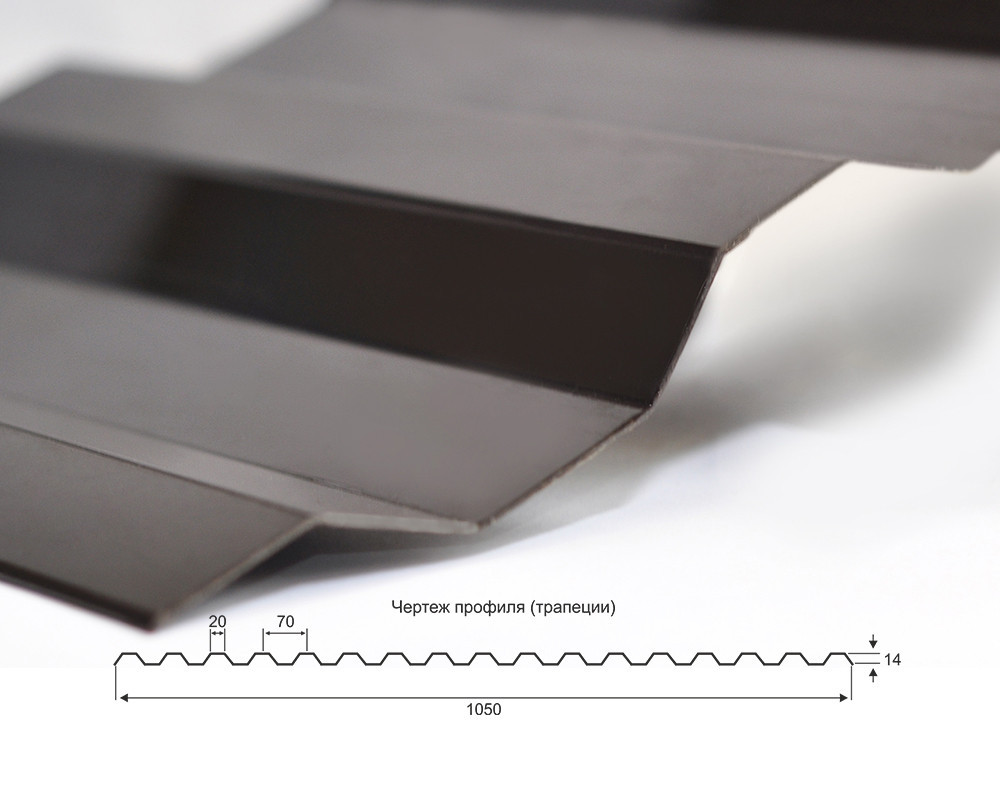 Профільований монолітний полікарбонат ТМ Borrex 0.8 мм 105х200см коричневий матовий Львів - фото 3