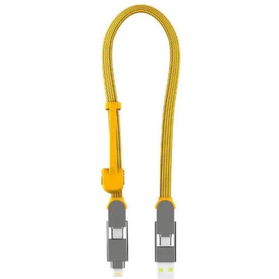 Дата кабель 6in1 inCharge XL 0.3m yellow Rolling Square (XLS03R) Вінниця - фото 1