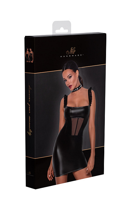 Платье Noir Handmade F257 Fucking Fabulous из Wetlook и прозрачного тюля, чёрное, M Sex Aura Киев - изображение 7