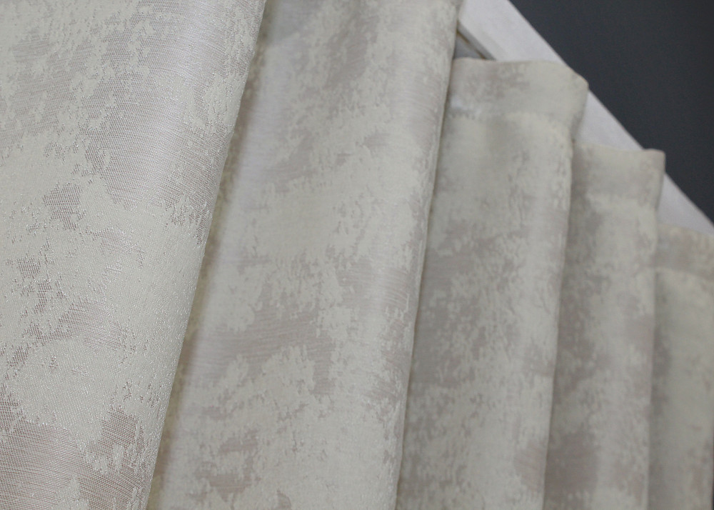 Комплект штор VR-Textil Sultan XO №1281ш жаккард 130х170 см 2 шт Светло-бежевый (35-0125) Киев - изображение 5