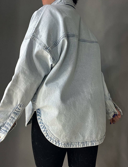 Сорочка жіноча XRAY 2038 джинсова оверсайз блакитна, блакитний, XS Київ - фото 16