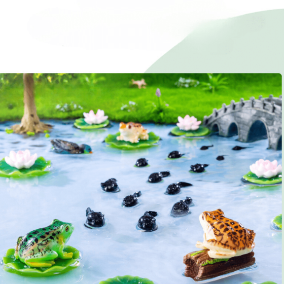 Декоративная фигурка Лягушка для флорариума и миниатюры Бежевая Одесса